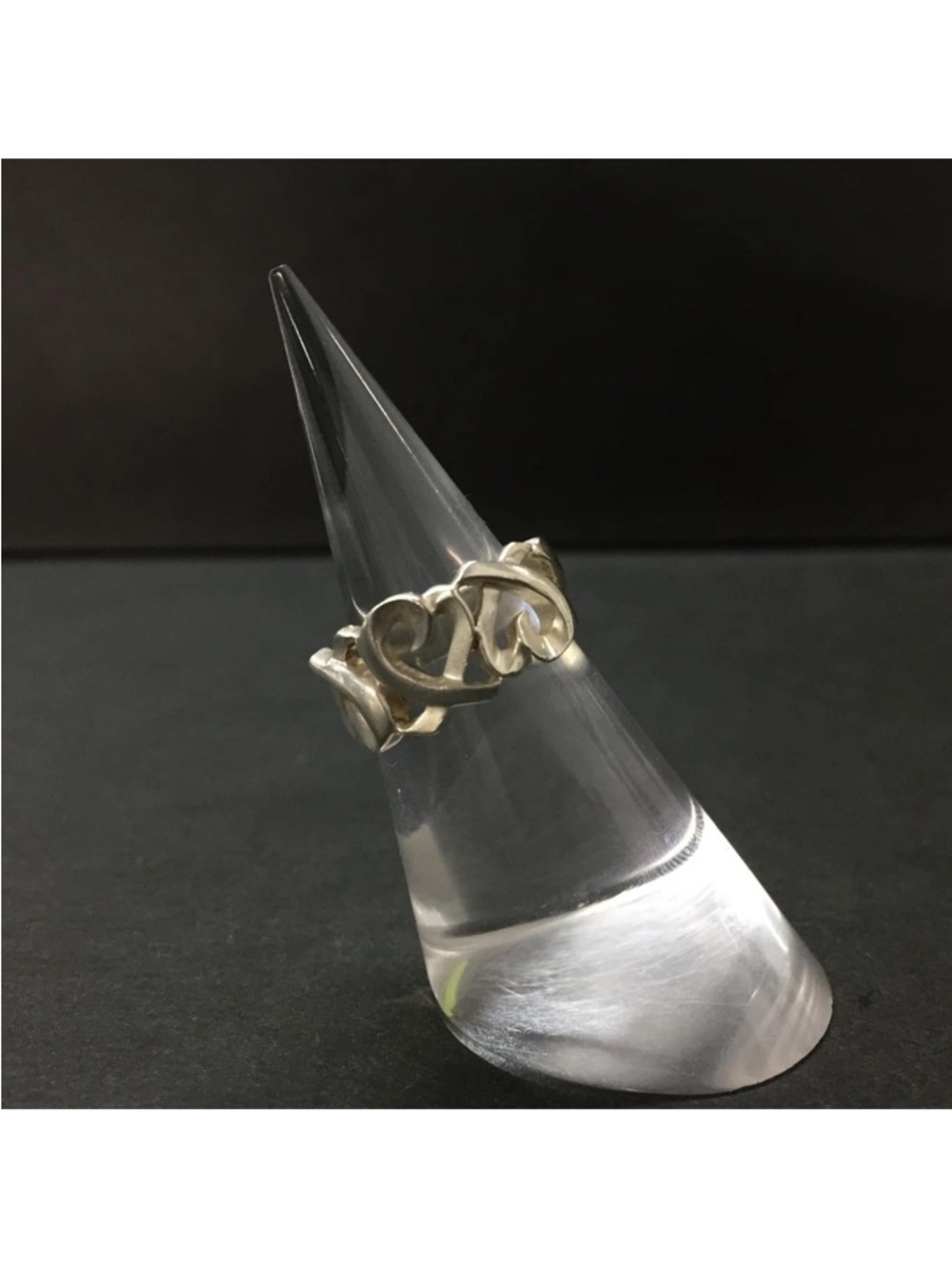 TIFFANY&CO. Paloma Picasso Silver 925 Triple Loving Heart Ring ISO sz:46👝